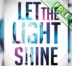 艺术类海报：Let The Light Shine Church Flyer